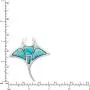 Aloha Jewelry Company Sterling Silver Natural Larimar Manta Ray Pendant with 18'' Box Chain Aloha Jewelry Company Sterling Silver Natural Larimar Manta Ray Pendant with 18'' Box Chain