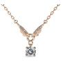 St.Claire 18K Gold Plated Wing & Swarovski Crystal Solitaire Pendant Necklace for Women with 5A Cubic Zirconia Christmas Jewelry Gift Birthday Gift for Mom Women Wife Girls