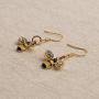 SEIRAA Bee Earrings Gold Bee Jewelry Bee Lover Gift Honeybee Drop Earrings Summer Jewelry Dainty Bee Gift