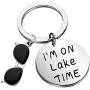 CENWA Lake House Gifts Lake Life Jewelry Lake Summer Vacation Gift I’m On Lake Time Keychain CENWA Lake House Gifts Lake Life Jewelry Lake Summer Vacation Gift I’m On Lake Time Keychain