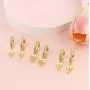 Mothers Day Gift Initial Hoop Earrings Heart Drop Dangle Alphabet Letters A To Z Hoop Earrings for Girl 14K Real Gold Plated Huggie Earrings