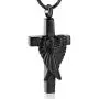 Cremation Urn Jewelry Angel Wings Cross Urn Pendant Memorial Remains Ashes Keepsake Necklace