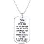 Elegant Chef Son Inspirational Jewelry Necklace Gift- Always Remember You are Braver Than You Believe