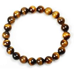 ASGIFT Tiger Eye Bracelet Energy Stone Stretch Bracelet for Men Women Boys Girls