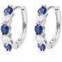 Shop LC Silvertone Cubic Zirconia CZ Round Created Emerald May Birthstone Hoops Hoop Earrings Tennis Bracelet 7'' Prom Prom Jewelry Sets for Women Mothers Day Gifts Cttw 9.2