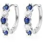 Shop LC Silvertone Cubic Zirconia CZ Round Created Emerald May Birthstone Hoops Hoop Earrings Tennis Bracelet 7'' Prom Prom Jewelry Sets for Women Mothers Day Gifts Cttw 9.2