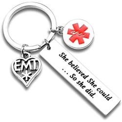 ecobuty EMT Gift Paramedic Gifts She Believed She Could So She Did Inspirational Gift for Nurse Emergency Medical Technician Gift EMT Graduation Gifts