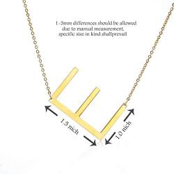 Fashionalife Birthday Gift for Girls Necklace for Women 26 Letters Initial Pendant Script Stainless Steel Jewelry