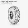 Pandora Jewelry Clear Sparkle Spacer Cubic Zirconia Charm in Sterling Silver Pandora Jewelry Clear Sparkle Spacer Cubic Zirconia Charm in Sterling Silver