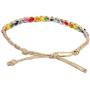 BlueRica Hemp Cord Anklet Bracelet with Rainbow Colored Beads