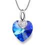Komking Love Heart Pendant Necklace and Earrings for Women, Swarovski Jewelry Sets Birthday/Anniversary Christmas Jewelry Gifts for Women Mom/Wife/Sister/Best Friend