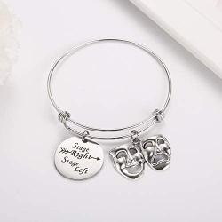 Stage Right Stage Left Bracelet, Theatre Gifts, Mask Charm Bracelet for Actor Theater Lover, Funny Jewelry for Drama, Enthusiast Comedy Mask Stage Manager Gifts