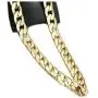 Gold Chain Necklace 7mm 24K Diamond Cut Smooth Cuban Link with a. USA Made Gold Chain Necklace 7mm 24K Diamond Cut Smooth Cuban Link with a. USA Made