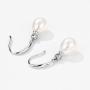Mints Natural Black Pearl Earrings Sterling Silver Dangle Drop Earrings for Women