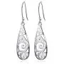 Comelyjewel Women Lady Copper Dangle Earrings Hollow Carved Flower Drop Ear Piercing Jewelry Durable and Useful Comelyjewel Women Lady Copper Dangle Earrings Hollow Carved Flower Drop Ear Piercing Jewelry Durable and Useful