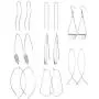 FIBO STEEL 8 Pairs Simple Drop Dangle Earrings for Women Ligthweight Long Threader Earring Curved Arrow Fashion Jewelry FIBO STEEL 8 Pairs Simple Drop Dangle Earrings for Women Ligthweight Long Threader Earring Curved Arrow Fashion Jewelry