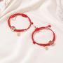 Jatujakmall The Best Feng Shui Red String Bracelet of 2021, Lucky Rope Bracelet Chinese, Gold Fortune Bag, Lucky Money Bag for Wealth, Adjustable, Wealthy Amulet Bracelet Jewelry (Include Gift Box)