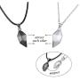 Top Plaza Couples Gifts Couples Necklaces for Him & Her 2 Pcs Magnetic Matching Heart Pendant Necklace Women Men Lover Girlfriend Boyfriend Wife Husband Valentine’s Day Gifts