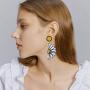 D.Rosse Fashion Unique Funny Lightweight Acrylic Big Daisy Flower Dangle Drop Earrings for Women Girls 70s 80s 90s Statement Sunflower Jewelry Gifts