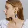 D.Rosse Fashion Unique Funny Lightweight Acrylic Big Daisy Flower Dangle Drop Earrings for Women Girls 70s 80s 90s Statement Sunflower Jewelry Gifts