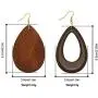 Wowanoo Wood Earrings Natural Wooden Teardrop Earrings Geometric Lightweight Drop Earrings for Women Wowanoo Wood Earrings Natural Wooden Teardrop Earrings Geometric Lightweight Drop Earrings for Women