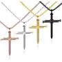 Nail Cross Necklace, 4PACK LE-SEKAI Simple Cross Necklace Plain Stainless Steel Cross Pendant Necklaces Fashion Christian Jewelry with 20'' Chain Gift for Men Women - Gold, Silver, Black & Rose Gold Nail Cross Necklace, 4PACK LE-SEKAI Simple Cross Necklace Plain Stainless Steel Cross Pendant Necklaces Fashion Christian Jewelry with 20'' Chain Gift for Men Women - Gold, Silver, Black & Rose Gold