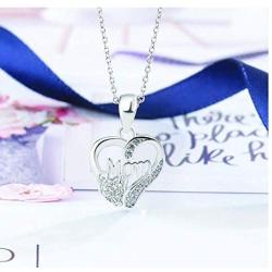 LOTUS-A Necklaces for Mom - Mom Heart Necklace Gift for Moms Mother Birthday Gift Mom Jewelry Necklace Mom Mothers Day Necklace Mommy Necklaces for Women Jewelry Mom Pendant
