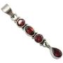 SilverStarJewel Facetted Garnet January Birthstone Pendant 4.6 cm 925 Solid Silver