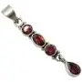 SilverStarJewel Facetted Garnet January Birthstone Pendant 4.6 cm 925 Solid Silver