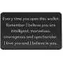 FUSTMW Inspirational Gift Metal Wallet Card Insert Remember I Love You and Believe in You Encouragement Gift for Son Daughter FUSTMW Inspirational Gift Metal Wallet Card Insert Remember I Love You and Believe in You Encouragement Gift for Son Daughter