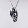 Mystical Purple Dragon Medieval Renaissance Pendant Necklace Mystical Purple Dragon Medieval Renaissance Pendant Necklace