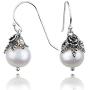 PAZ Creations .925 Sterling Silver Pearl Dangle Earrings