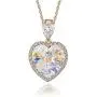 EVEVIC Swarovski Crystal Heart Pendant Necklaces for Women 14K Gold Plated Dainty Necklace Jewelry EVEVIC Swarovski Crystal Heart Pendant Necklaces for Women 14K Gold Plated Dainty Necklace Jewelry