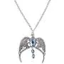 Vintage Antique Silver Eagle Crown Diadem Pendant 20inch Chain-link Necklace