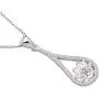 ALOV Jewelry Sterling Silver Cubic Zirconia Pendant Necklace ALOV Jewelry Sterling Silver Cubic Zirconia Pendant Necklace