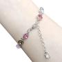 gemstoneworld Tennis Bracelet for Women, Round Cut Crystal Rhinestone Adjustable Chain Jewelry for Birthday Party Wedding Engagement Xmas Gift