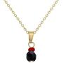 In Season Jewelry 18k Gold Plated Simulated Azabache Evil Eye Protection Necklace for Kids 16''