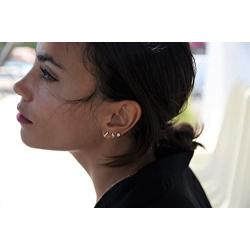 Sterling Silver Stud Earrings Dainty Mini Bar, Lightning Bolt, Moon, Star, Starburst, Trio Studs, 3 Colors Available