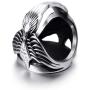 Elfasio Men Stainless Steel Rings Viking Valknut Vegvisir Pirate Compass Norse Symbol Vintage Jewelry Size 8-13