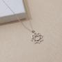 Boma Jewelry Sterling Silver Lotus Pendant Necklace, 18 Inches