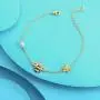 LAZLUVU 18K Gold Honey Bee Charms Bracelet Adjustbale Bangle Bracelets Jewelry Gift for Women LAZLUVU 18K Gold Honey Bee Charms Bracelet Adjustbale Bangle Bracelets Jewelry Gift for Women
