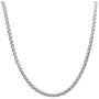 5mm Solid .925 Sterling Silver Braided Wheat Chain Necklace