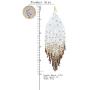 PLTGOOD Boho Tassel Dangle Earrings for Women Girls - Handmade Miyuki Delica Seed Beads Earrings Long Statement Earrings Jewelry