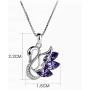 Necklaces Sterling Silver S925 Women’s Jewelry Swan Pendant Crystal Box Chain Necklace Gift Set
