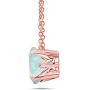 Nicole Miller Fine Jewelry - Sterling Silver with 14K Rose Gold Overlay 8mm Round Cut Gemstone Necklace, 18''