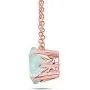 Nicole Miller Fine Jewelry - Sterling Silver with 14K Rose Gold Overlay 8mm Round Cut Gemstone Necklace, 18'' Nicole Miller Fine Jewelry - Sterling Silver with 14K Rose Gold Overlay 8mm Round Cut Gemstone Necklace, 18''