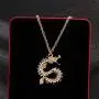 Chinese Dragon Necklace Pendant Dainty Rhinestone Dragon Necklace for Women Girls Halloween Domineering Neck Jewelry Gift