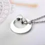 HooAMI Cremation Jewelry Moon Heart Urn Necklace Memorial Ash Keepsake HooAMI Cremation Jewelry Moon Heart Urn Necklace Memorial Ash Keepsake
