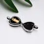Beydodo Personalized Heart Cremation Urn Necklace for Ashes Always in My Heart Memory Necklace Gift with Funnel Kit