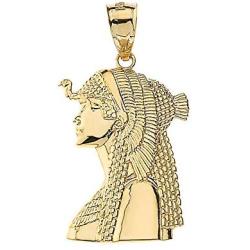 Textured Ancient Egyptian Queen Cleopatra Pendant